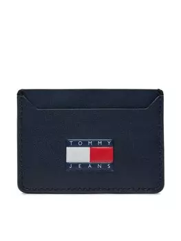 Картхолдер Tommy Jeans Tjm Heritage Leather Cc Holder AM0AM12085, темно-синий