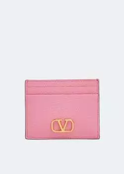 Картхолдер VALENTINO GARAVANI VLogo Signature card case, розовый