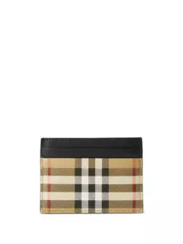 Картхолдер в клетку Vintage Check BURBERRY, коричневый