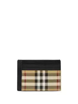 Картхолдер в клетку Vintage Check с логотипом BURBERRY, черный