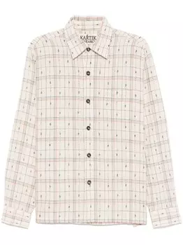 Kartik Research рубашка с вышивкой Rabari, нейтральный цвет