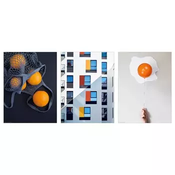 Картина, апельсины в сетке, 30х40 см ,мультиколор, BILD IKEA