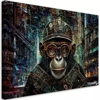 Картина арт-принт KUNSTLOFT Cyber Simian Sentinel 1, серый