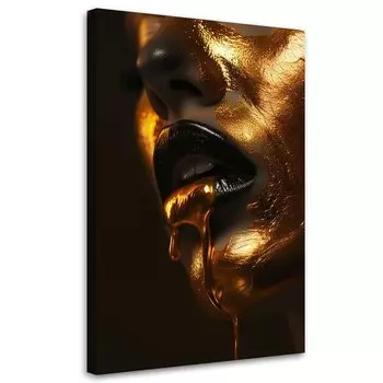 Картина арт-принт KUNSTLOFT Golden Elegance 2, черный