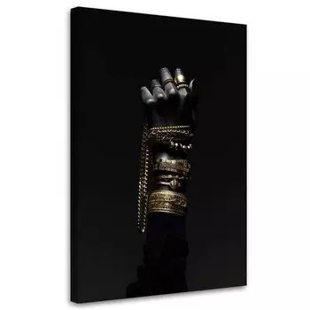 Картина арт-принт KUNSTLOFT Golden Elegance 3, черный