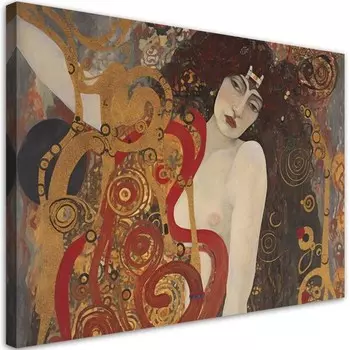 Картина арт-принт KUNSTLOFT Klimt's Ecstasy, золотой
