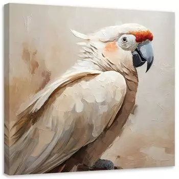 Картина арт-принт KUNSTLOFT Majestic Cockatoo 1, бежевый