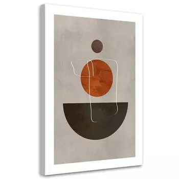 Картина арт-принт KUNSTLOFT Minimalist Shapes, оранжевый