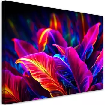 Картина арт-принт KUNSTLOFT Neon Jungle 1, многоцветный