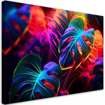 Картина арт-принт KUNSTLOFT Neon Jungle 5, многоцветный