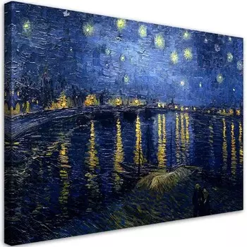 Картина арт-принт KUNSTLOFT Starry Night Over the Rhne, многоцветный