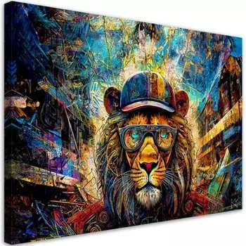 Картина арт-принт KUNSTLOFT Urban Jungle King, многоцветный