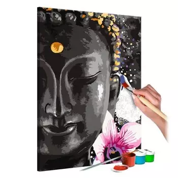 Картина Artgeist Buddha & Flower, разноцветный