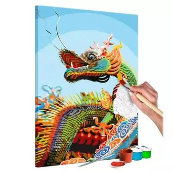Картина Artgeist Colourful Dragon, разноцветный