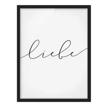 Картина Bilderwelten Liebe Kalligraphie, белый