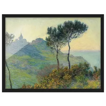 Картина Bilderwelten Monet Varengeville Abendsonne, зеленый