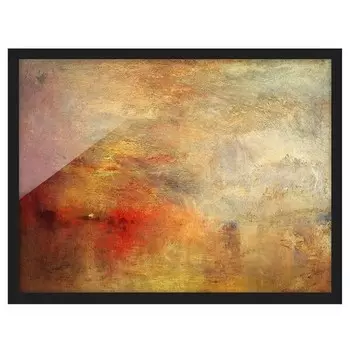 Картина Bilderwelten Sonnenuntergang ber einem See I, оранжевый