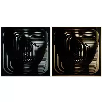 Картина DKD Home Decor Женская 80 x 3 x 80 см Модерн (2 шт.), золото