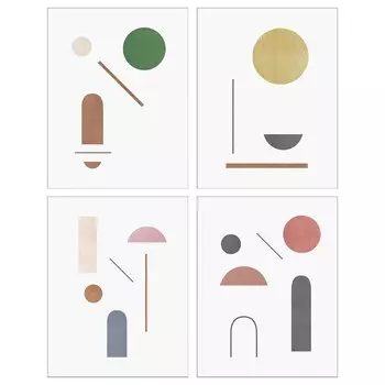 Картина, художественные формы, 28х38 см ,мультиколор, PJTTERYD IKEA