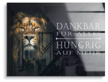 Картина из акрилового стекла ArtMind Dankbar & Hungrig, многоцветный