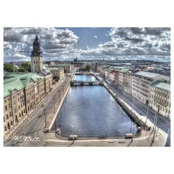 Картина, Канал Грейт-Харбор, Гетеборг, 70х50 см ,мультиколор, BILD IKEA