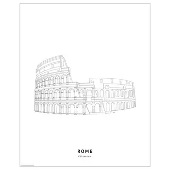 Картина, Колизей, Рим, 40х50 см ,серый/белый, BILD IKEA