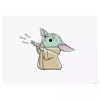Картина Komar Mandalorian The Child Sweet Force цвет grn/braun