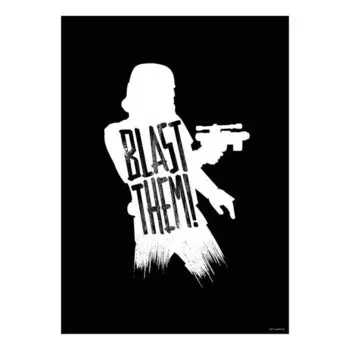 Картина Komar Star Wars Silhouette Stormtrooper, черно-белый