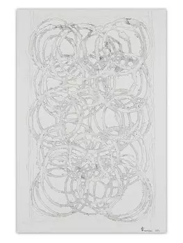 Картина KUNSTLOFT handgemalt Forever joined Circles, серый/белый