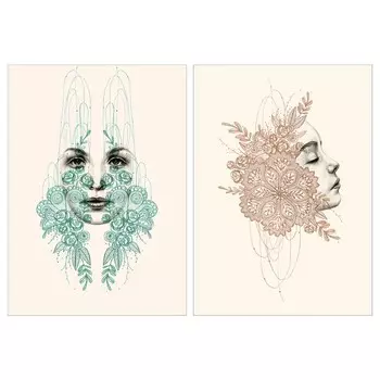 Картина, лицо, 50х70 см ,мультиколор, BILD IKEA