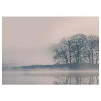Картина, многоцветная, 140х100 см, туманный пейзаж BJRKSTA IKEA
