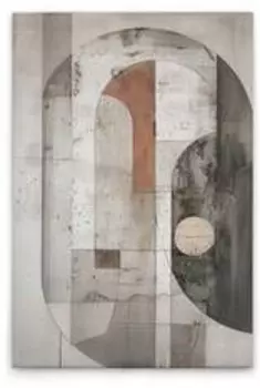 Картина на холсте A.S. Cration Abstract Geometric 2 цвет beigecremegrauorange