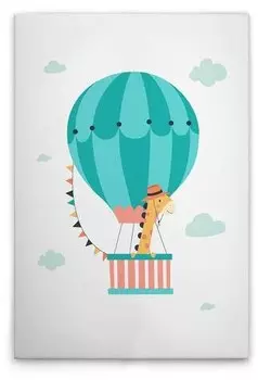 Картина на холсте A.S. Cration Animal Balloon 2 цвет weissgrnblauorangerosa