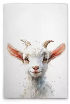 Картина на холсте A.S. Cration Baby Billy Goat цвет weissbeigerosa