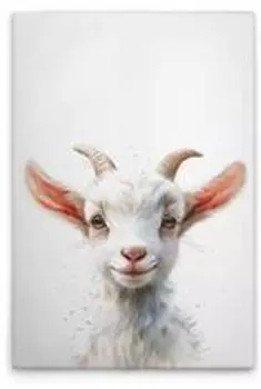Картина на холсте A.S. Cration Baby Billy Goat цвет weissbeigerosa