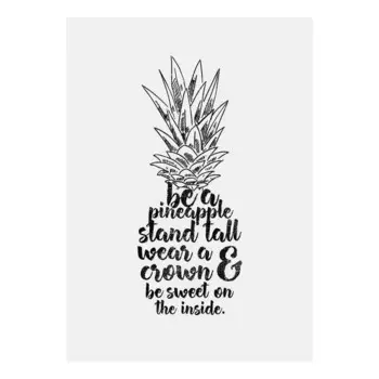 Картина на холсте A.S. Cration Be a Pineapple цвет wei/schwarz