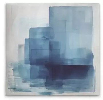 Картина на холсте A.S. Cration Block Print 2 цвет weissblau