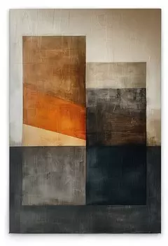 Картина на холсте A.S. Cration Block Art Areas цвет beigeorangeschwarz
