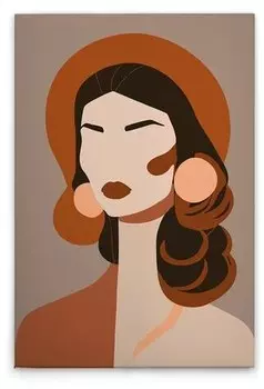 Картина на холсте A.S. Cration Diva цвет braungraubeige