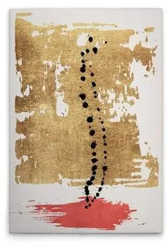 Картина на холсте A.S. Cration Drip Drop цвет goldcremeschwarzrot