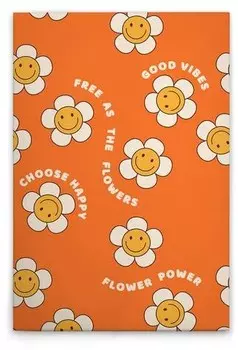 Картина на холсте A.S. Cration Flower Power4 цвет orangegelbcremeweiss