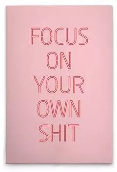 Картина на холсте A.S. Cration Focus, розовый