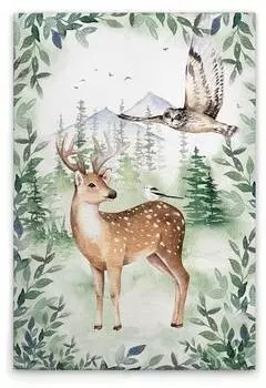 Картина на холсте A.S. Cration Forest Freedom цвет braungraugrnwei