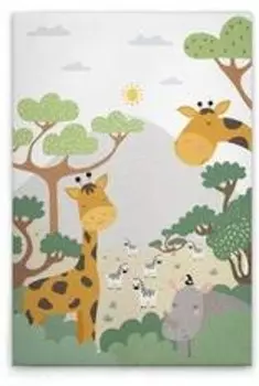Картина на холсте A.S. Cration Little Safari цвет grnbraungrauweiss