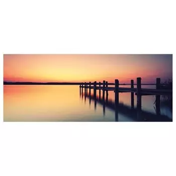 Картина на холсте A.S. Cration Lonely Bridge цвет orange/blau