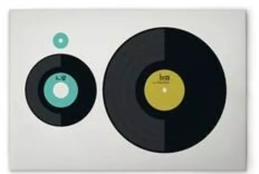 Картина на холсте A.S. Cration LP vs. EP цвет schwarzblaugelbcreme