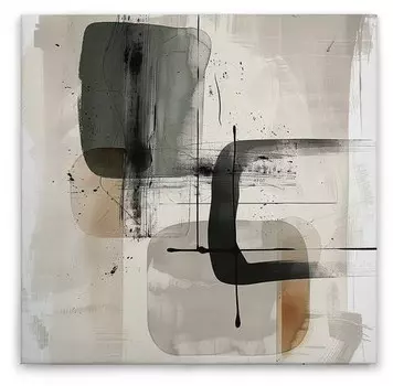 Картина на холсте A.S. Cration Masterpiece 3 цвет beigegrauschwarzbraun