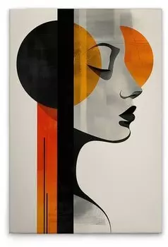 Картина на холсте A.S. Cration Metropolis Sun цвет cremeschwarzgelborange