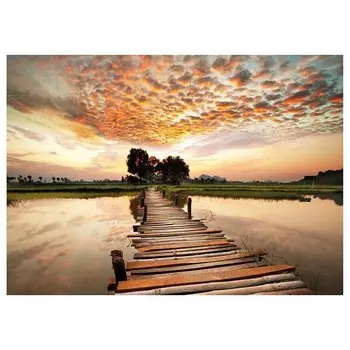 Картина на холсте A.S. Cration Natur To The Other Side цвет blau /beige