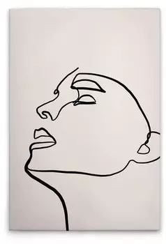 Картина на холсте A.S. Cration Oneliner 1 цвет cremeschwarz